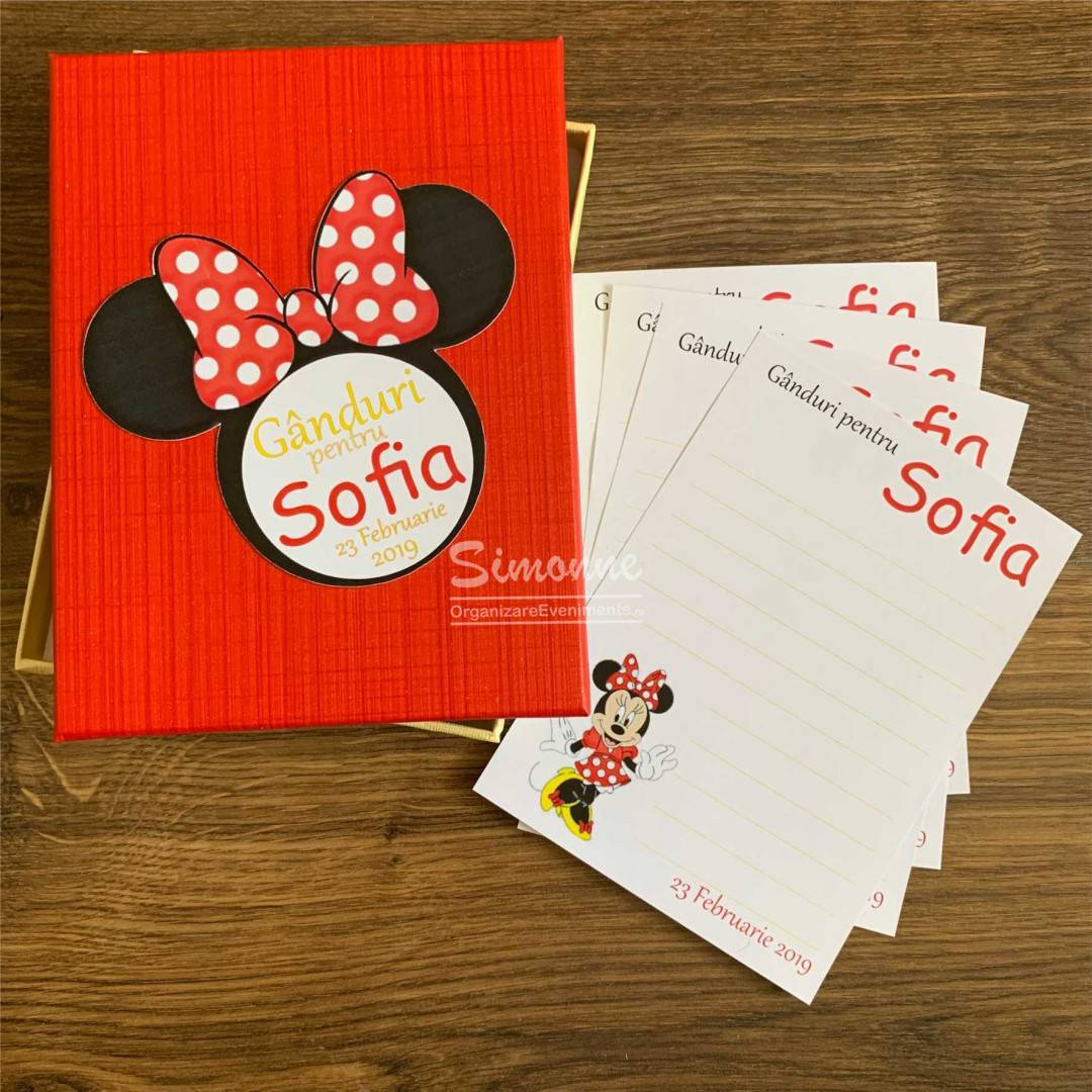 Guest book personalizat Minnie sau Mickey Mouse 