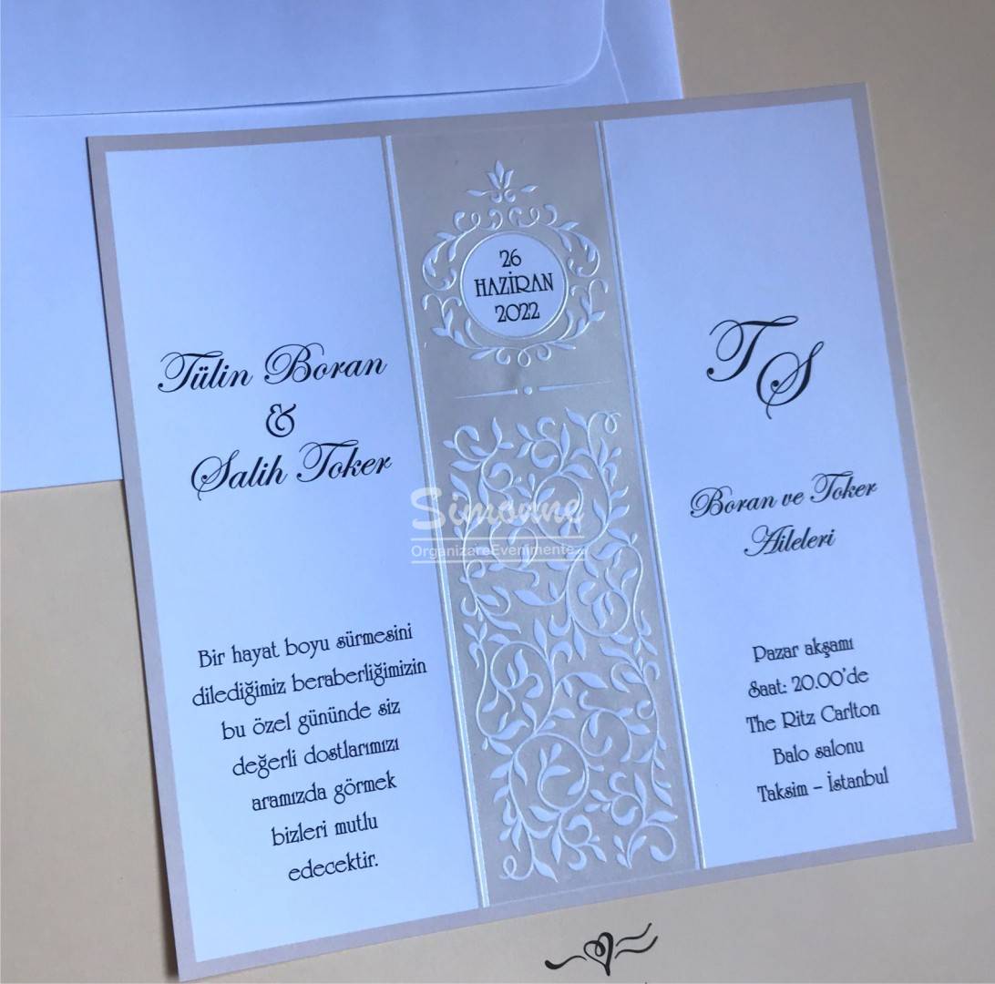 Invitatie nunta eleganta cu plic