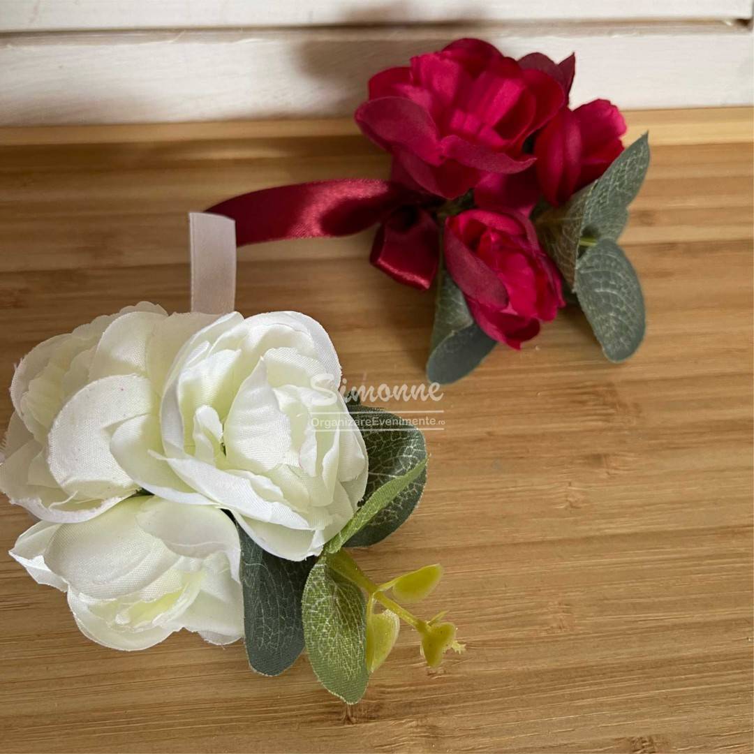 Set lumanari buchete nunta, flori artificiale